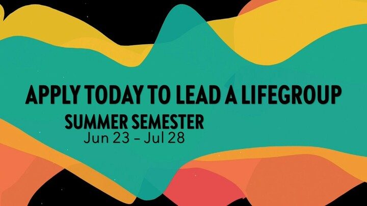 Lead a LifeGroup Sign-up